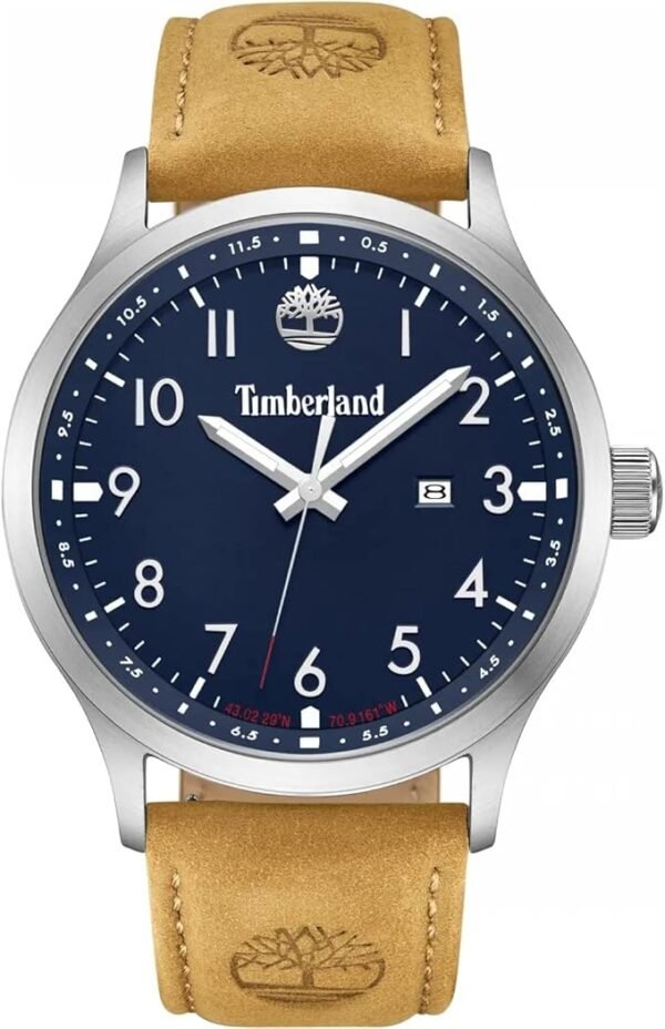 Reloj Timberland Analógico para Caballero – Correa de Cuero Beige