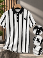 Manfinity Hypemode Polo de Hombre a Rayas - Imagen 2
