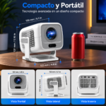 Proyector Inteligente WEMI 650 ANSI – Full HD 1080P Nativo, Android 14, WiFi 6 y Autoenfoque - Imagen 2